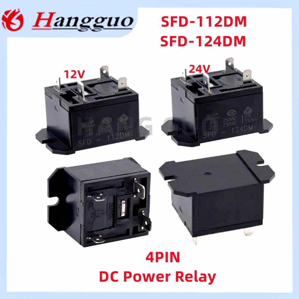 ü HF37F-012-1H HF37F-024-1H,  SFD-112DM, 12VDC SFD-124DM, 24VDC, 4 , 30A DC  , 12V, 24V